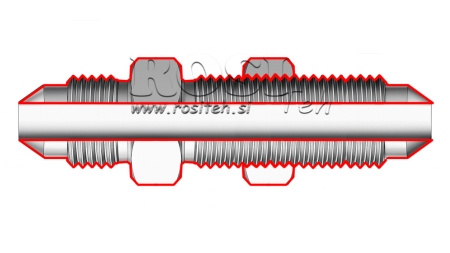 HYDRAULISCHE DOPPELSCHRAUBE AGJ JIC74° - VERLÄNGERT 7/8