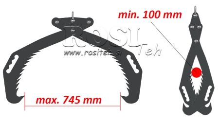 HANDZANGEN FÜR FORSTWESEN GRIPPER HD70 (700 mm) - LACKIERT