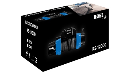 12 V ELEKTRISCHE SEILWINDE RS-12000 - 5440 kg - SYNTHETISCHES SEIL - ECO