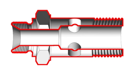 HIDRAVLIČNI VOTLI VIJAK BANJO BSP1/2 S PODALJŠANIM NAVOJEM BSP3/8