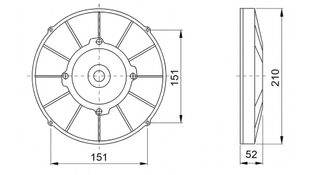 VENTILATOR AKSIALNI 190mm VLEČNI 24V