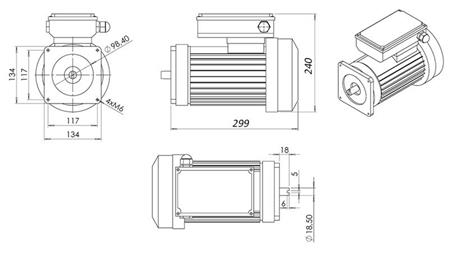 ERSATZMOTOR FÜR HYDRAULIKAGGREGAT 230V 3kW