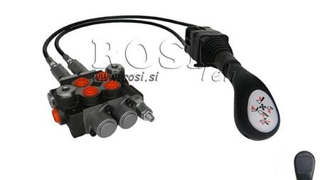 JOYSTICK OHNE TASTE MIT ROLLE 2,5 m UND HYDRAULIKVENTIL 2xP40 l.