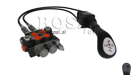 JOYSTICK 1x TASTE MIT RIEGEL 2.5 m UND HYDRAULIKVENTIL 2xP40 l.