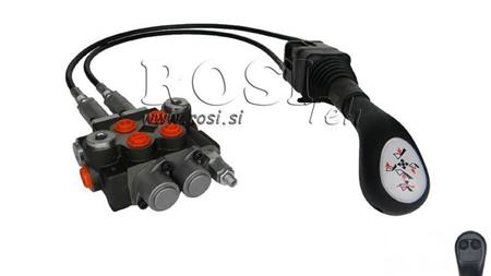 JOYSTICK 2x TASTE MIT RIEGEL 1.5 m UND HYDRAULIKVENTIL 2xP40 l.