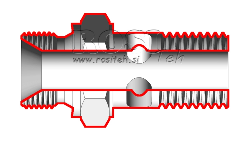 HYDRAULISCHE HOHLSCHRAUBE BSP 3/4 MIT VERLÄNGERTEM GEWINDE