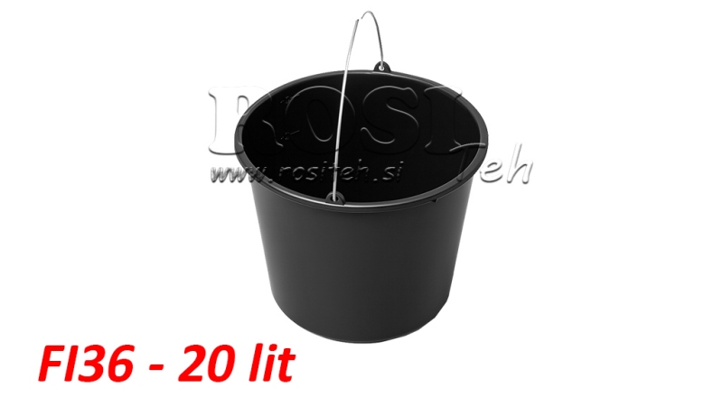 VEDRO PVC ČRNO fi36,5xV28cm, 20L