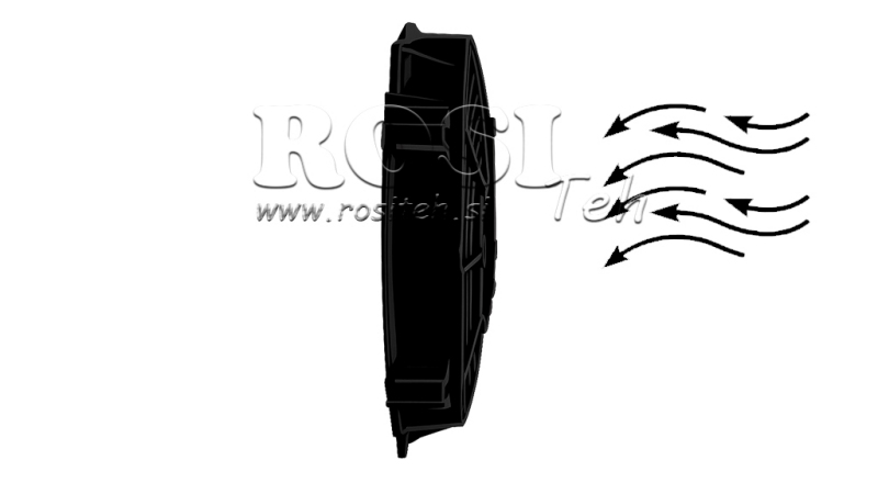 VENTILATOR AKSIALNI 225mm POTISNI 12V