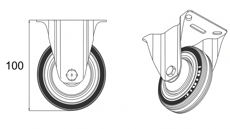 RAD 75MM MIT FESTER BASIS