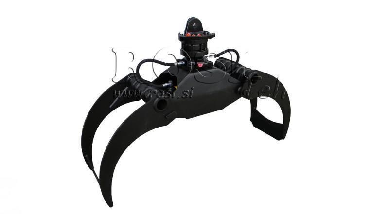 FORSTKLAMMER LG1500 kg - 1320 mm ROTATOR 4500/2500 KG MIT FLANSCH