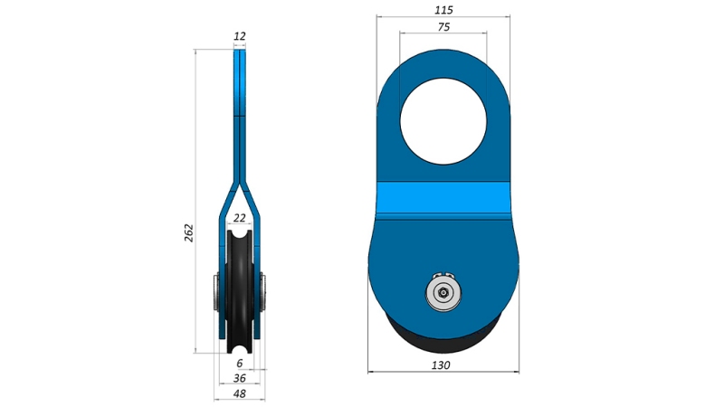 UMLENKROLLE - SEILROLLE 10T