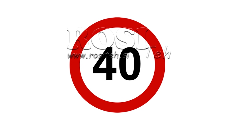 NALEPKA OMEJITEV 40km/h