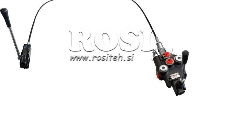 JOYSTICK DOPPELSCHALTER 1,5 m HYDRAULIKVENTIL 1xP80 Liter.