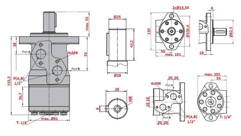 HYDRAULIKMOTOR MP 200