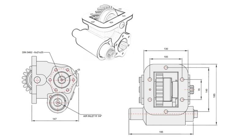 HYDRAULISEN PUMPPUN MITAT - IVECO 475 SMLX