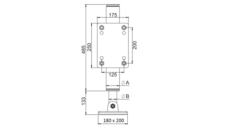 HYDRAULISCHE BEIN BIDIREKTIONAL 365mm - 5.000kg