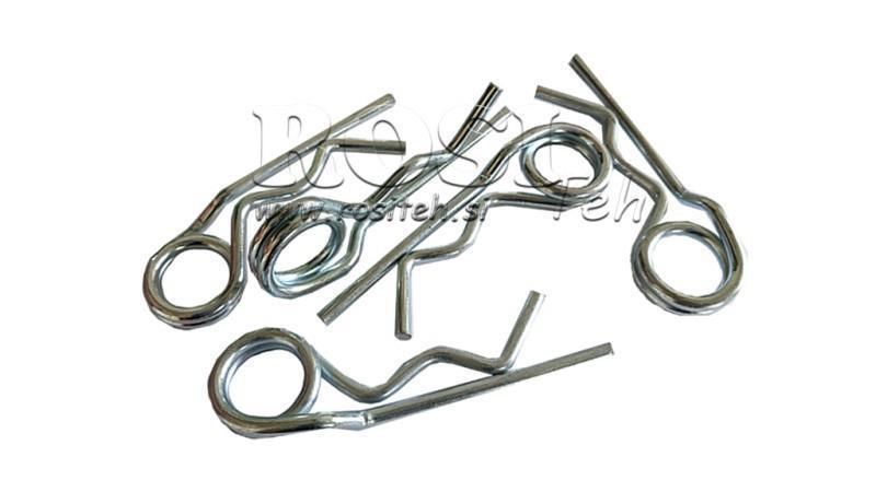 SET VON SICHERUNGSKLIPPEN doppelt fi 4 mm (5 Stk)