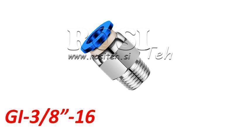 PNEUMATISCHER STECKER GERADVERBINDUNG TPA MIT GEWINDE GI-038-16