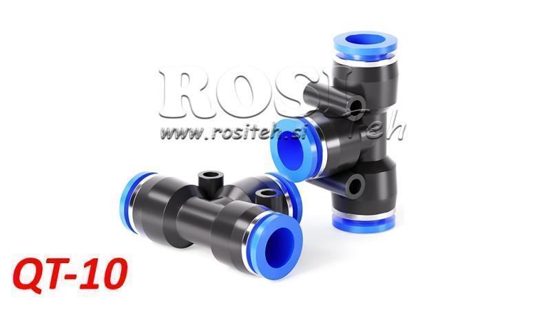 PNEUMATISCHER STECKER T-VERBINDUNG TPA OHNE GEWINDE QT-10