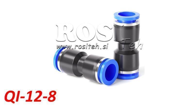 PNEUMATISCHER STECKER GERAD VERBINDUNG REDUZIEREND TPA OHNE GEWINDE QI-12-8