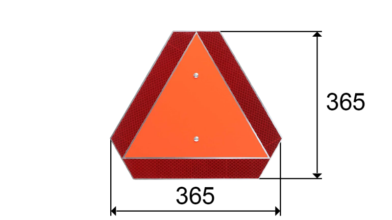 ALU-WARNSCHILD DREIECKIG dim. 365x365mm