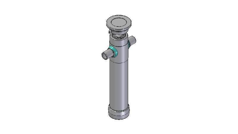 2023S -TELESKOPZYLINDER STANDARD/KUGEL 2 STUFEN HUB 695 DURCHMESSER 80