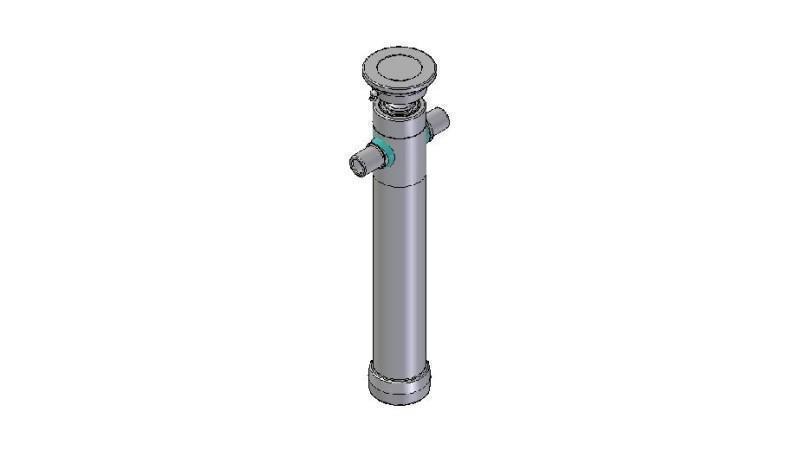 2025S -TELESCOPIC ZYLINDER STANDARD/KUGEL 2 STUFEN HUB 895 DURCHMESSER 80