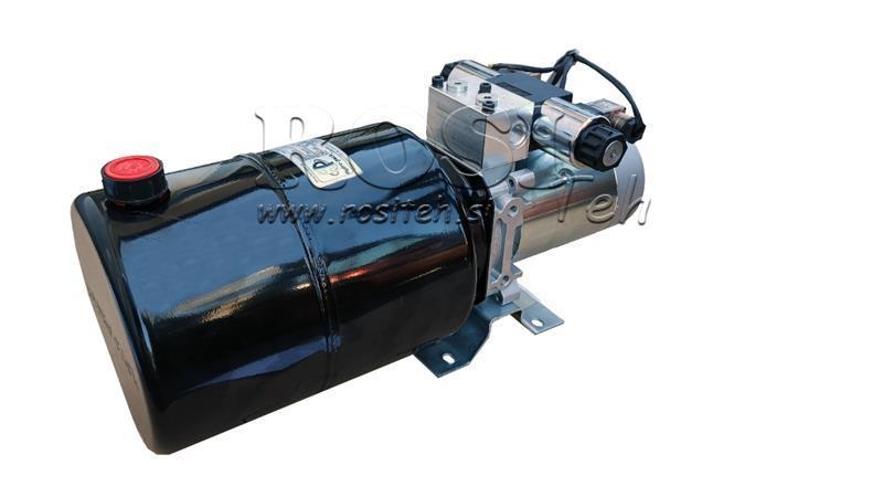 MINI HYDRAULIKAGGREGAT 24V DC - 2.2kW = 2.1cc - 8 lit - doppelte Richtungseinheit (Metall)