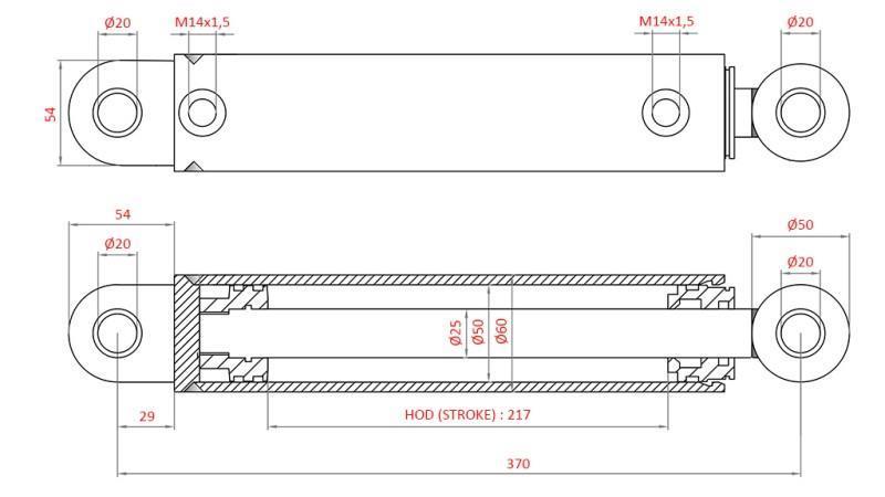 HYDRAULINEN OHJAUSSYLINTERI FIAT-NEW HOLLAND OEM-5189892