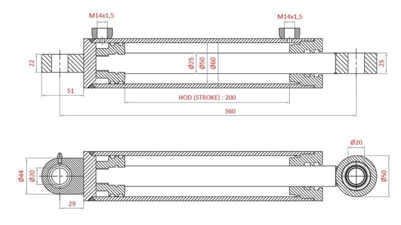 HYDRAULISCHER LENKZYLINDER FIAT-NEW HOLLAND OEM-5164023