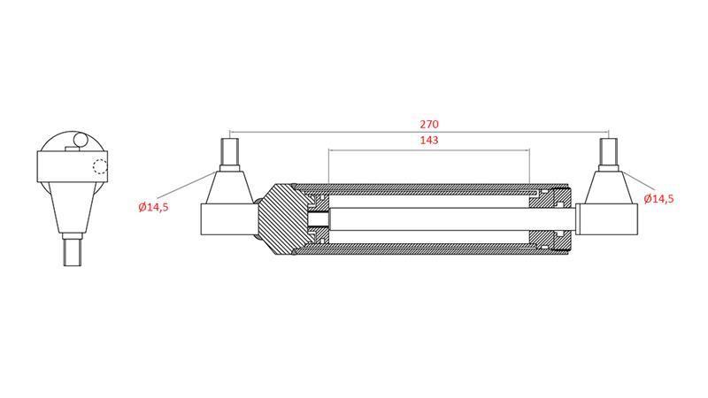 HYDRAULIKLENKZYLINDER MASSEY FERGUSON OEM-3401240M91, 0011403U91, 192749M92, 168009M92, 183