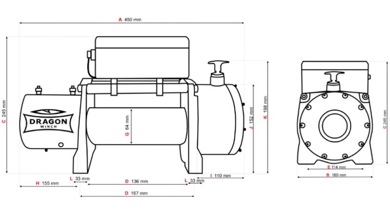12 V ELEKTRISCHER WINSCH DWM 10000 HD - 4536 kg