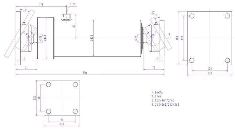 TELESKOOPPISYLINTERI 4 LAAJENTAMINEN  1050MM K4B-10T