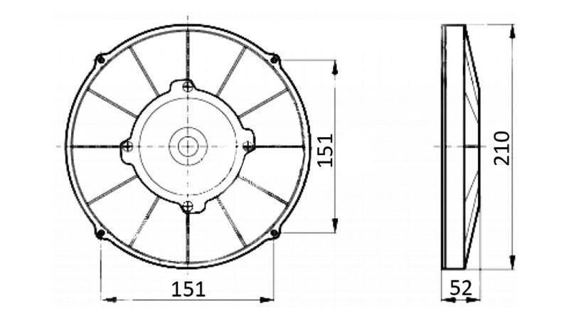 AXIALVENTILATOR 190mm ZIEHEND 24V