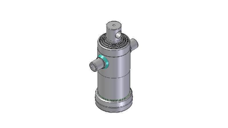 3042F -TELESKOPZYLINDER STANDARD/LOCH 4 STUFEN HUB 830 FI 124