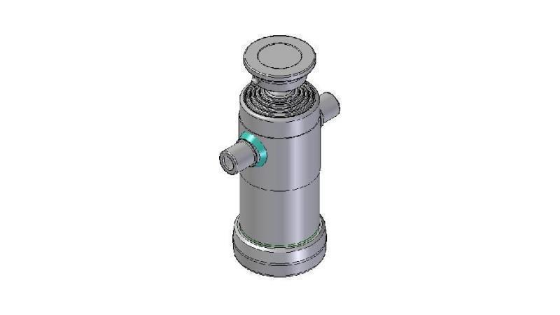 3092S -TELESCOPIC CYLINDER STANDARD/BALL 5 STUFEN HUB 1040 DURCHMESSER 124