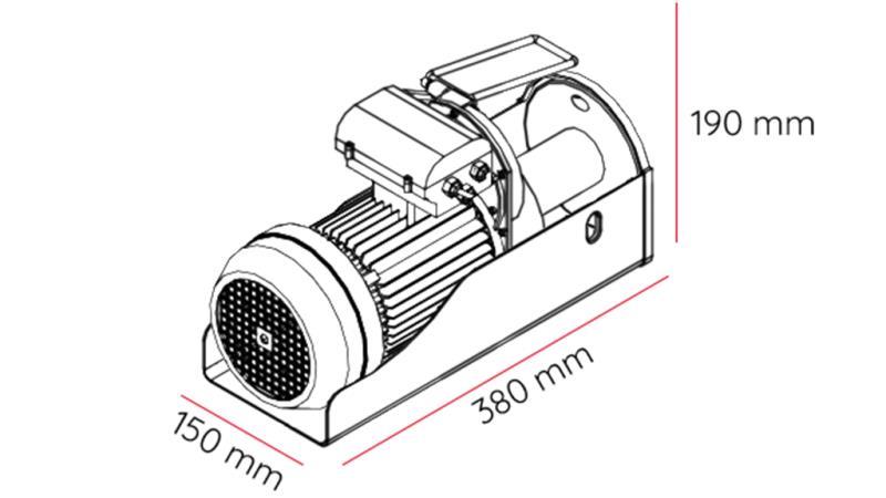 230 V ELEKTRISCHER WINSCH DWI 300/600 kg