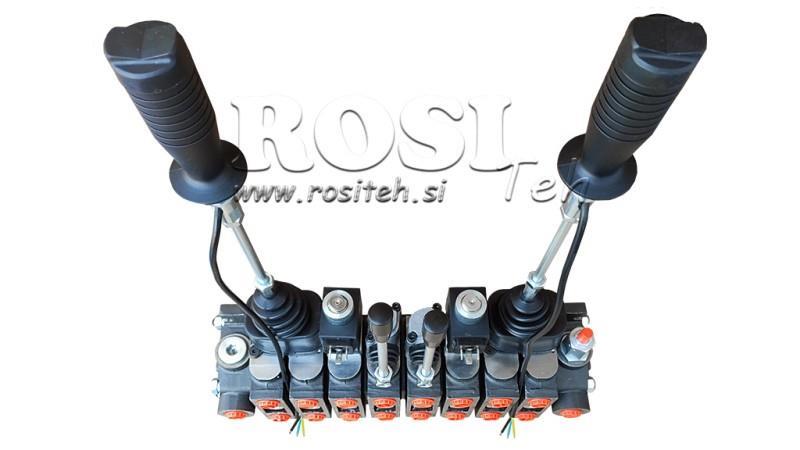 HYDRAULISCHESVENTIL HIAB 8xPC70   2x JOYSTICK - ELEKTRISCHE STEUERUNG 12V