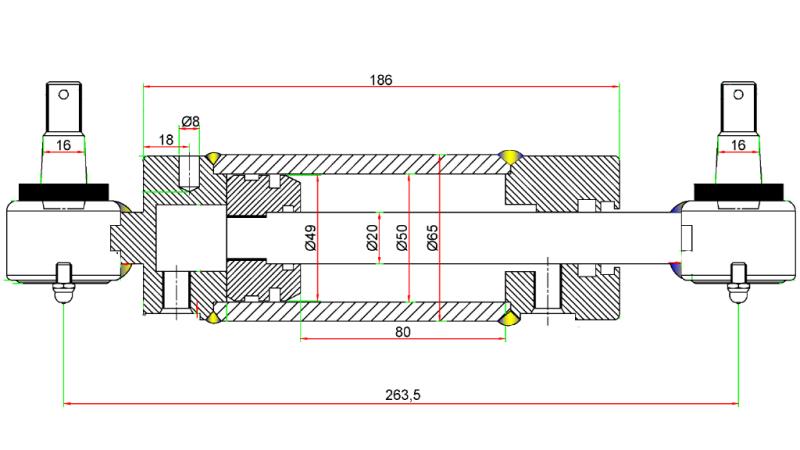 HYDRAULINEN OHJAUSSYLINTERI JOHN DEERE OEM-AM147173