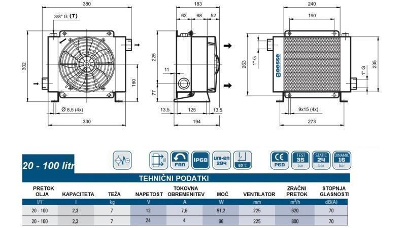 ÖLKÜHLER DC 12V HY01802 20-100 LIT