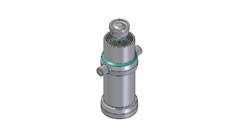 4045S - TELESCOPINEN SYLINTERI STANDARD/PALLON 4 VAIHEEN ISKU 1490 HALKAISIJA 170