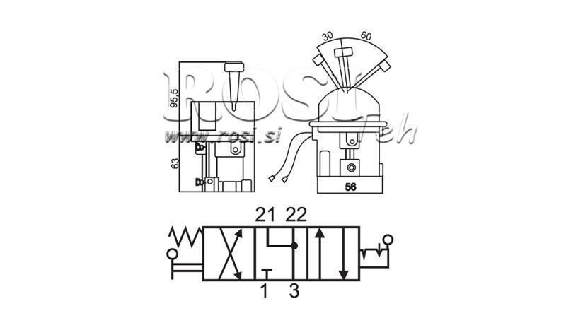Schema_2 3 REISE PNEUMATISCHER JOYSTICK