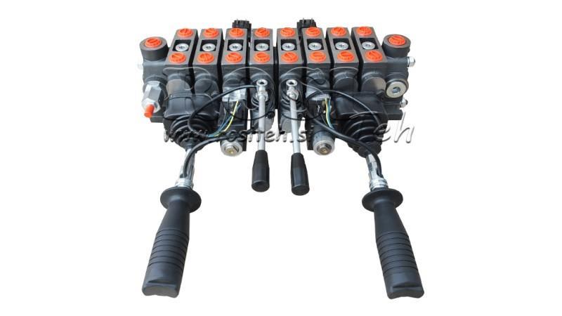 HYDRAULISCHESVENTIL HIAB 8xPC70   2x JOYSTICK - ELEKTRISCHE STEUERUNG 12V