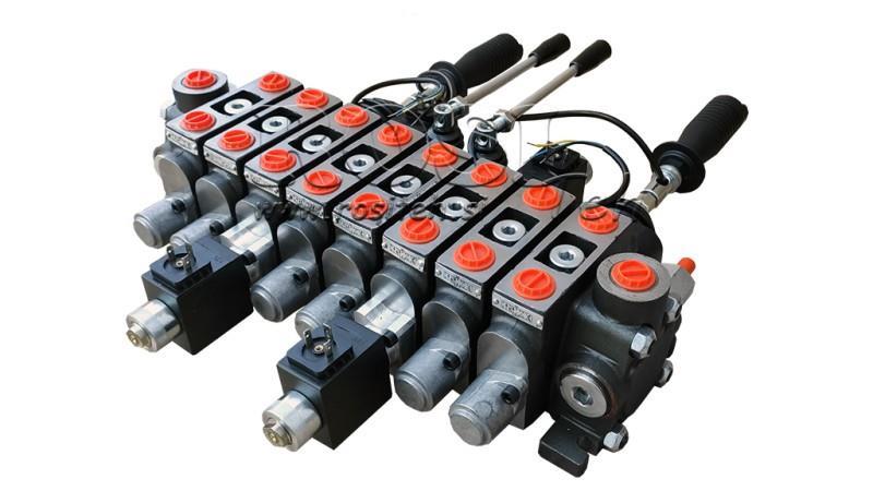 HYDRAULISCHESVENTIL HIAB 8xPC70   2x JOYSTICK - ELEKTRISCHE STEUERUNG 12V