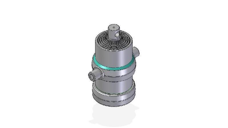 7017F -TELESKOPZYLINDER STANDARD/LOCH 7 STUFEN HUB 1695 FI 190