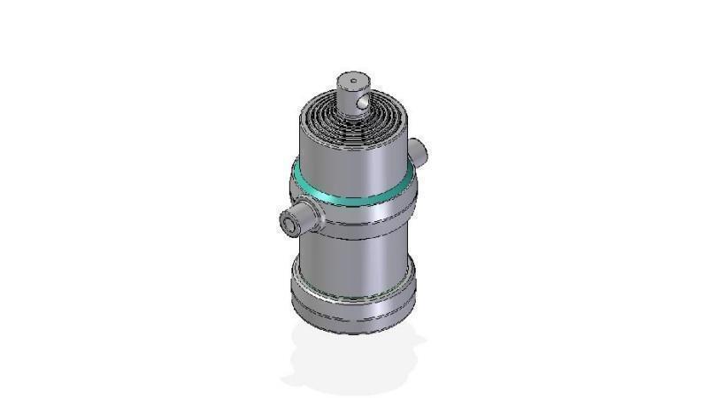 7019F -TELESCOPIC ZYLINDER STANDARD/LOCH 7 STUFEN HUB 2045 DURCHMESSER 190