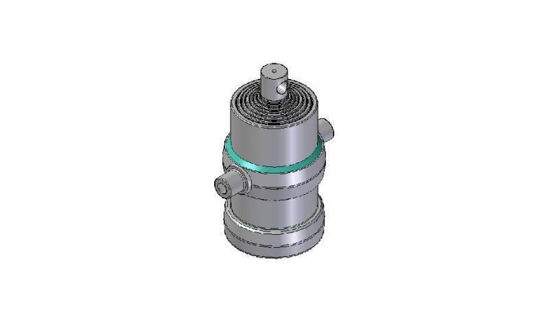 8004F -TELESKOPZYLINDER STANDARD/LOCH 8 STUFEN HUB 1940 FI 190