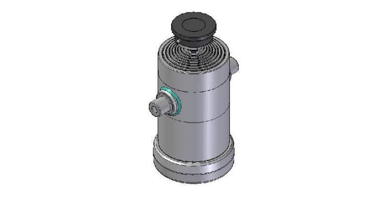 8013S -TELESCOPIC ZYLINDER STANDARD/BALL 8 STUFEN HUB 2615 DURCHMESSER 240