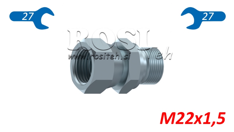 HIDRAVLIČNI DVOVIJAČNIK VRTLJIVA MATICA M22x1,5