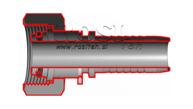 HYDRAULISCHER ANSCHLUSS DKOL 35 L WEIBLICH DN31-M45 X 2